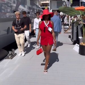 Bardot Red Backless Halter Dress